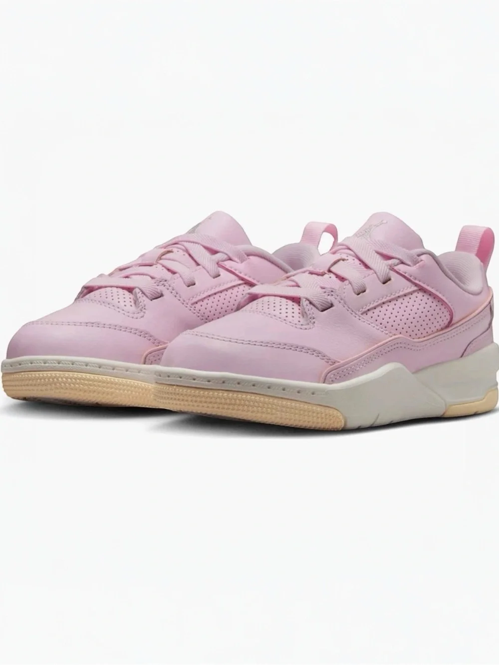 Nike Jordan Flight Court PS Pink Foam Sneakers Girls Size 12C | Leather Low Tops